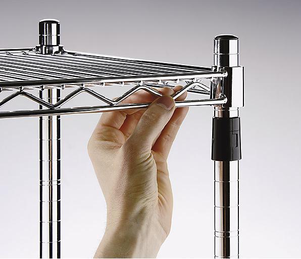 Actual product image Seco Steel wire mesh shelf, chrome plated