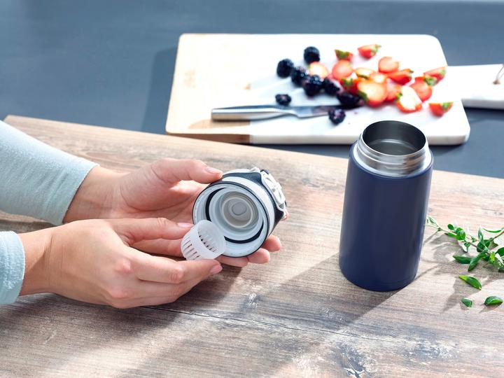 Actual product image Leifheit Borraccia Flip Acciaio Blu 350ml (0.35 l)