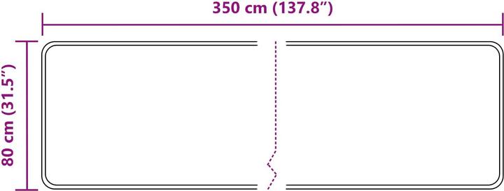 Produktbild vidaXL Läufer Teppich (350 x 80 cm)