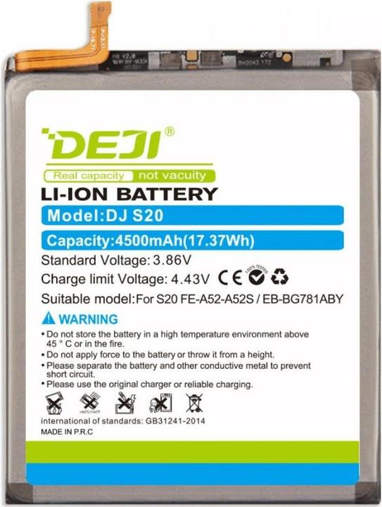 DEJI Replacement battery 20 FE A52 A52s EB-BG781ABY 4500mAh