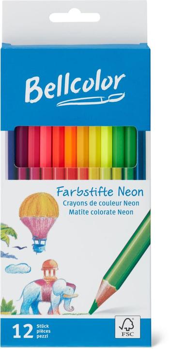 Actual product image Bellcolor Crayons Neon (Assorted, 12 x)