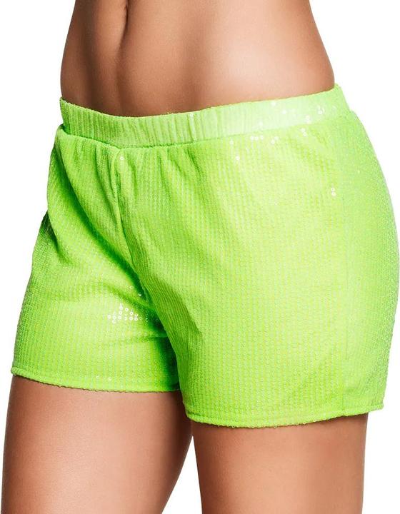 Produktbild Boland Glitzer Hot Pants Sequins Neonfarbig (M)