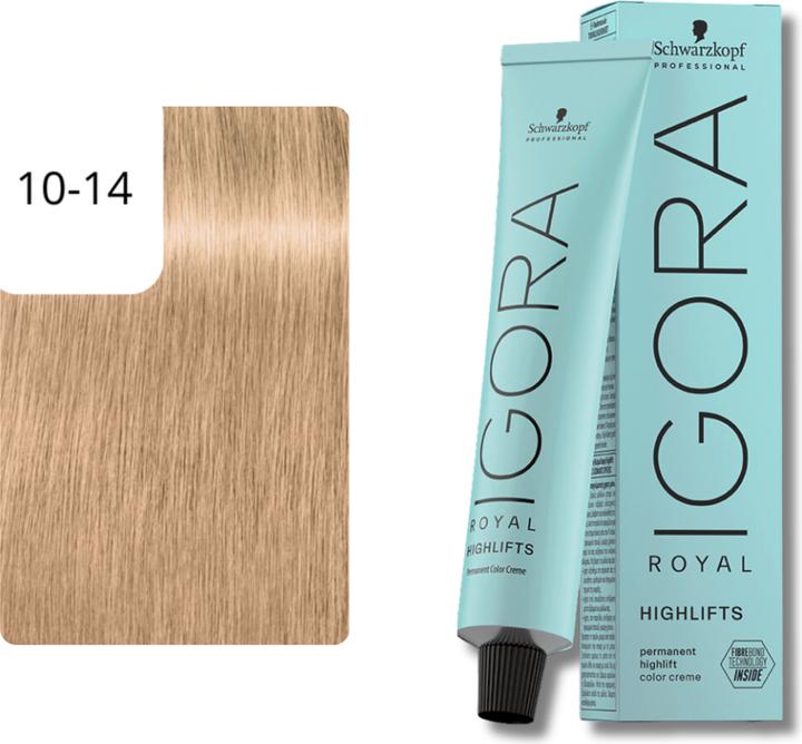 Produktbild Schwarzkopf Professional Igora Royal Highlifts - 10-14 (10-14 Ultrablond Cendré Beige)