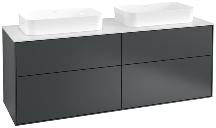 Produktbild Villeroy & Boch Villeroy und Boch Finion Waschtischunterschrank F7100, 1600x603x501mm, Abdeckplatte White Matt