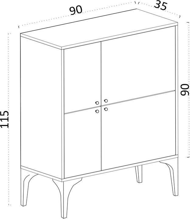Produktbild Kalune Design Coralie (90 x 35 x 115 cm)