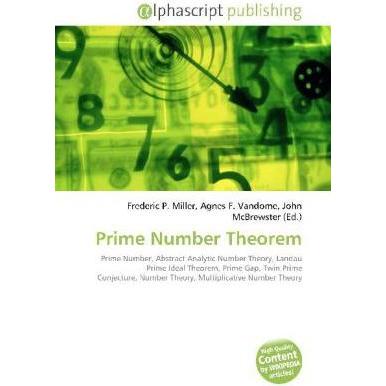 Prime Number Theorem, Fachbücher von Agnes F. Vandome, Frederic P. Miller, John McBrewster