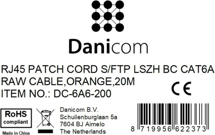 Produktbild Dsit CAT 6a Netzwerkkabel LSOH (CAT6a, 20 m)