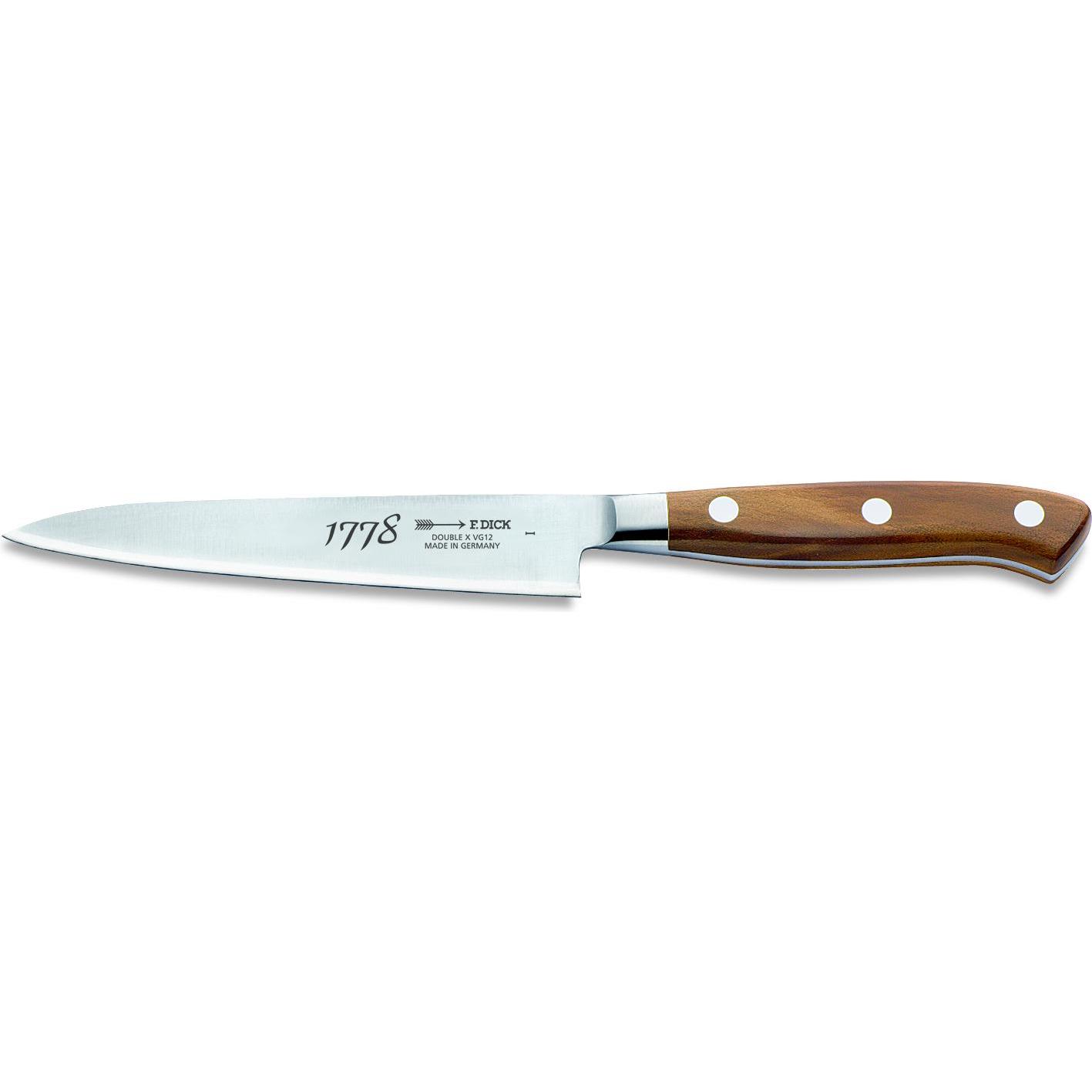 F. Dick Officemesser, 1778 (Messer mit Klinge 12 cm, Double X VG12 Stahl, nichtrostend, 61° HRC) 816, Küchenmesser