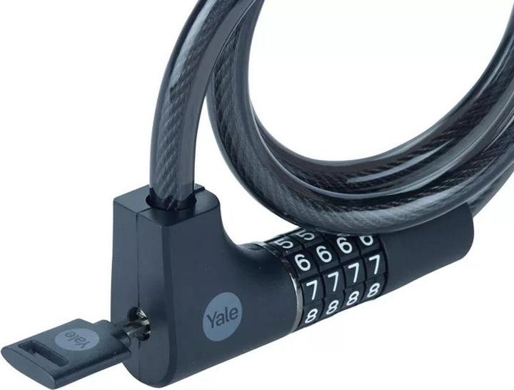 Actual product image Yale Essential Security Combination & Key Cable Lock (100 cm)