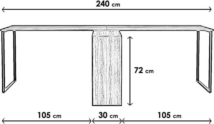 Image du produit Kalune Design Princeton (240 x 60 x 72 cm)