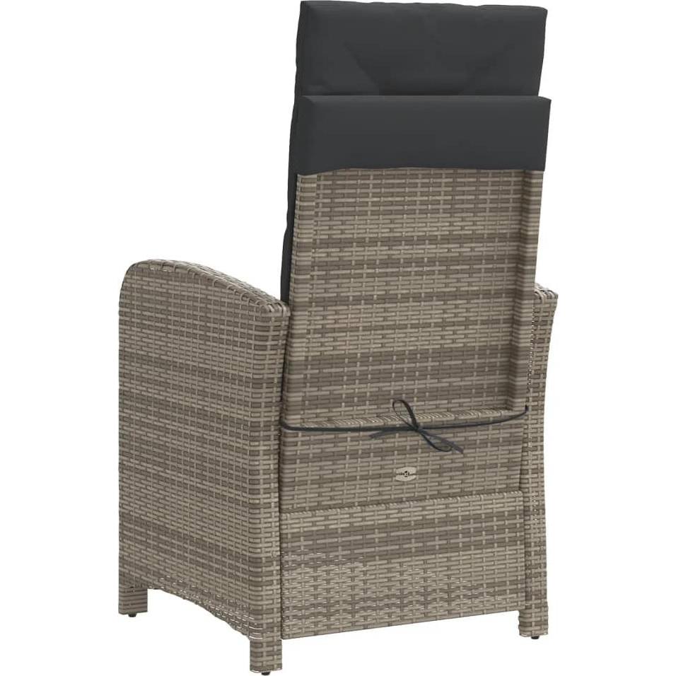 VidaXL, Gartenstühle, Gartensessel mit Fussteil 2 Stk. Verstellbar