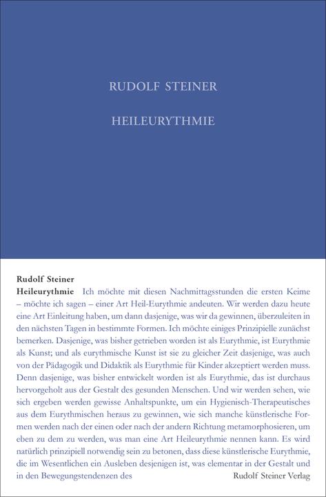 Actual product image Heileurythmie (German, Rudolf Steiner, 2021)