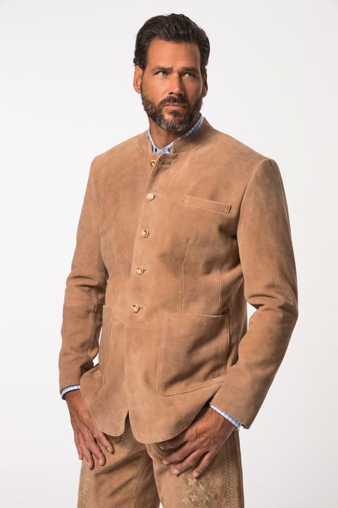 Image du produit JP1880 Veste en cuir de chèvre inspiration tenue traditionnelle, col montant - jusqu'au 72 (68)