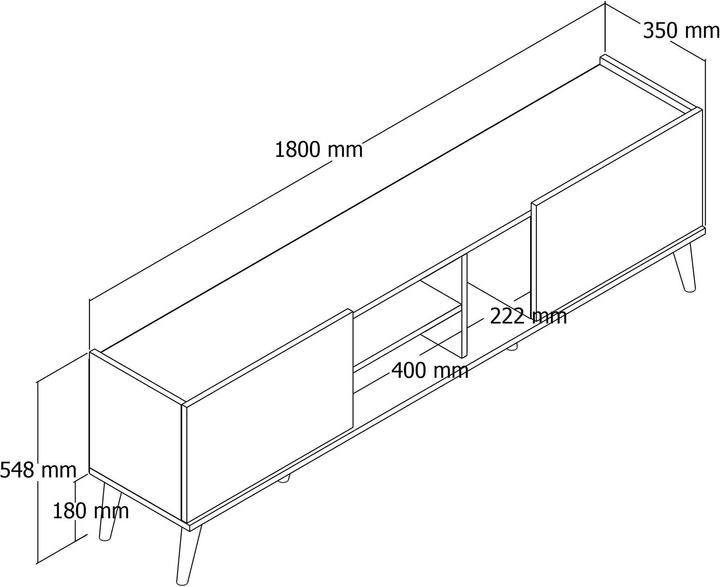 Actual product image Kalune Design Rayne (180 x 34 x 52 cm)