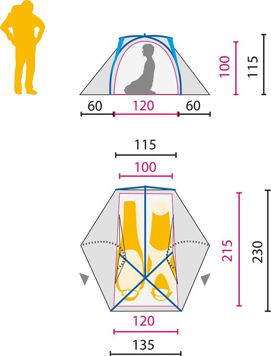 Produktbild Jack Wolfskin Exolight Ii (Kuppelzelt, 2.07 kg, 2 Personen)