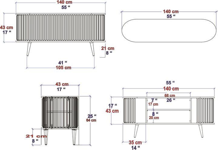 Produktbild Skye Decor Serena (140 x 43 x 64 cm)