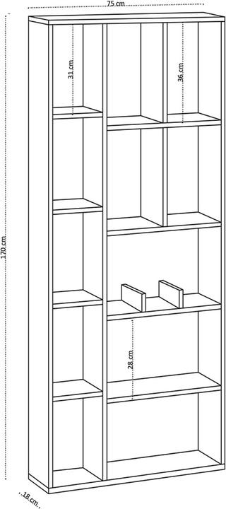 Immagine prodotto Kalune Design Tamino (75 x 18 x 170 cm)