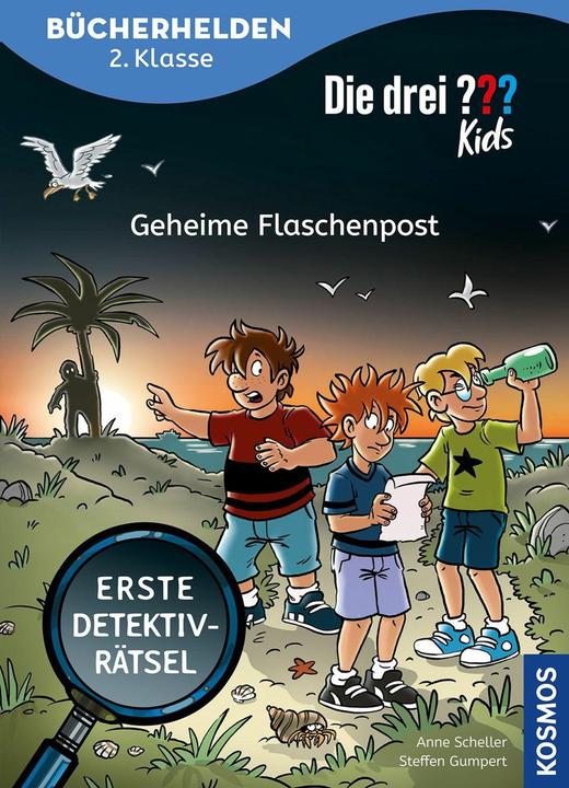 Kosmos Die drei??? Kids, Bücherhelden 2. Klasse, Geheime Flaschenpost (Anne Sheller, Steffen Gumpert, Tedesco)