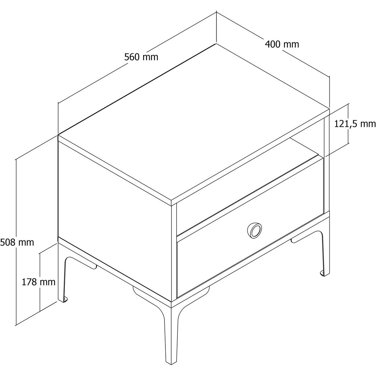 Thumbnail - Hanah Home, Nachttisch, Sariyah (56 x 40 x 51 cm)