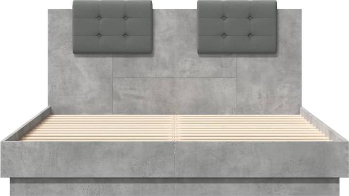 Actual product image vidaXL Bed frame with headboard and LED lights (120 x 200 cm)