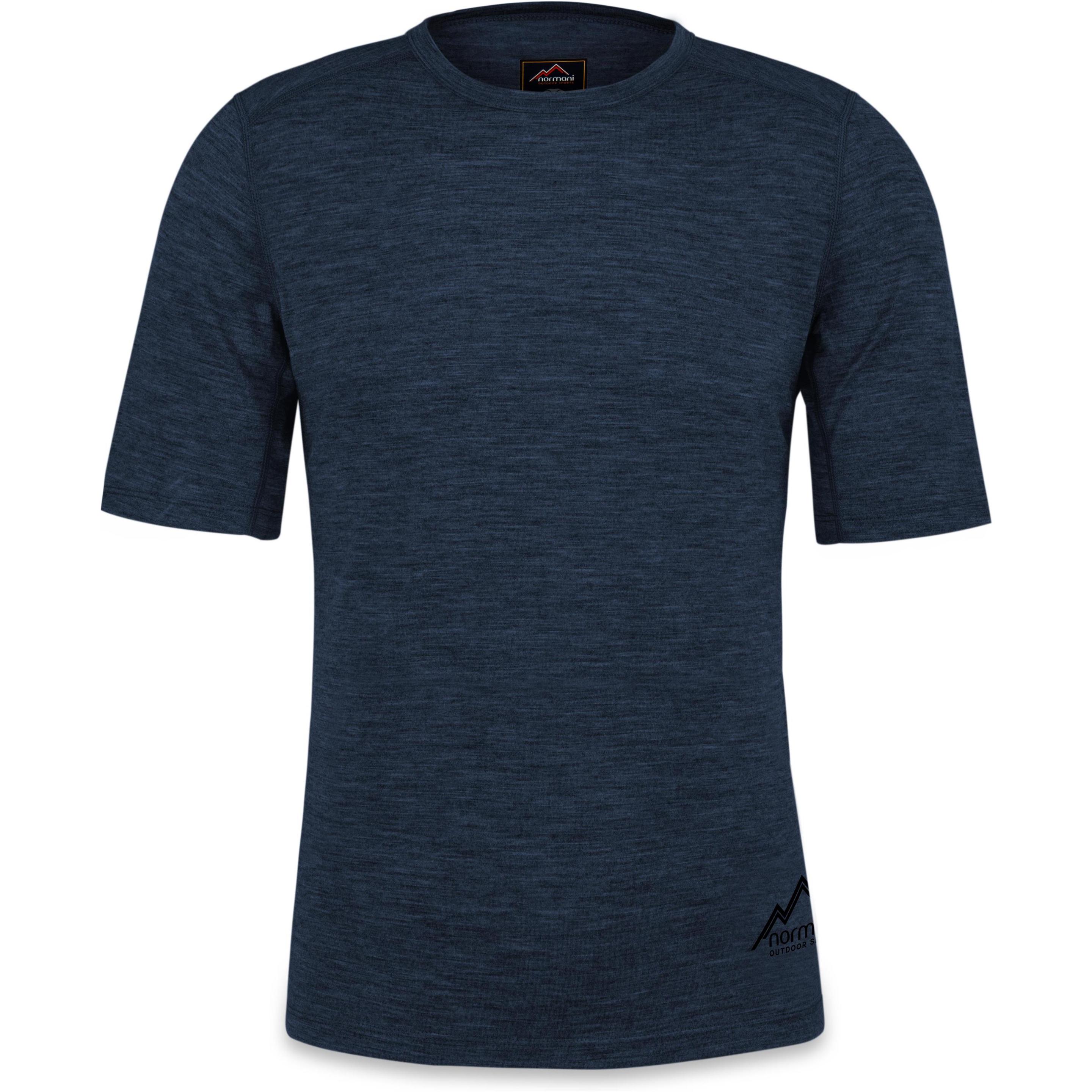 Normani, Herren, Funktionsshirt, Herren Merino T-Shirt Darwin - 1585 (6XL), Blau, 6XL
