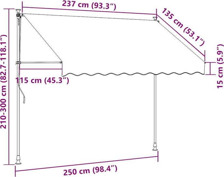 Produktbild vidaXL Markise (1.50 m)