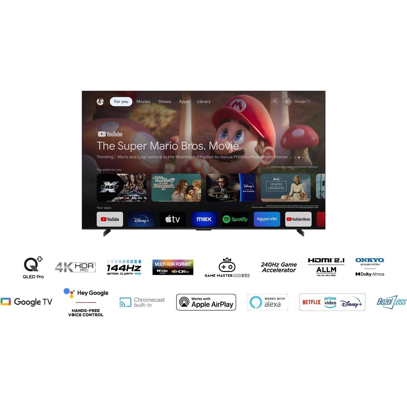 TCL 98C655 (98", QLED, 4K, 2024), TV, Grau
