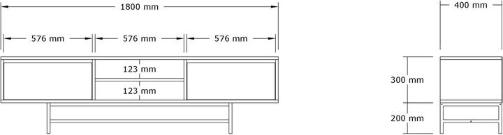 Actual product image Kalune Design Knox (180 x 40 x 50 cm)