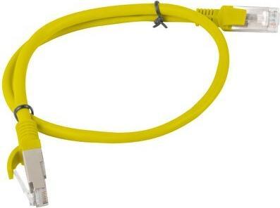 Actual product image Lanberg PCU5-20CC-0025-Y Patchcord RJ45 cat. 5e UTP 0.25m Geltona, 10-Pack (CAT5e, 0.25 m)
