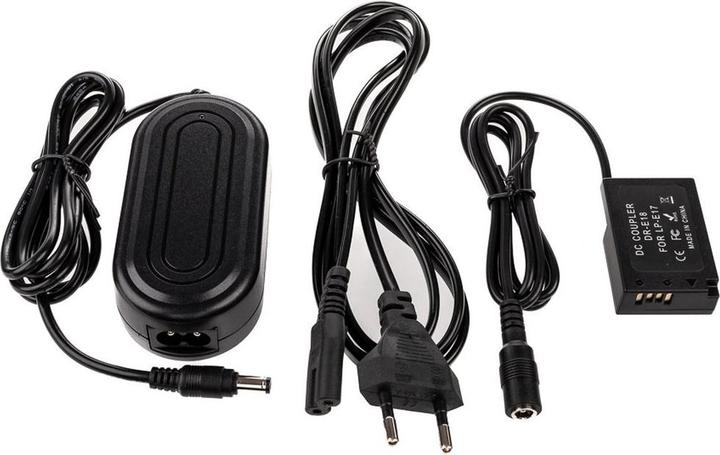 Produktbild Caruba Canon LP E17 (DR E18) Dummy Akku +AC E6 Netzadapter (US Standard)