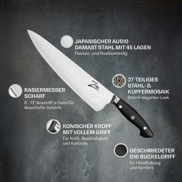 Actual product image Zelite Infinity Küchenmesser mit Lederetui (25.40 cm)
