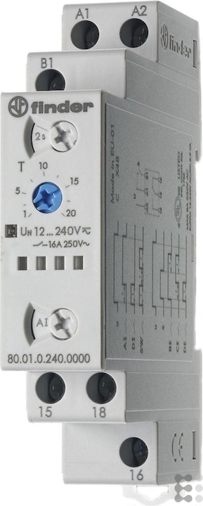 Finder Zeitrelais Multifunktion Typ 80.01