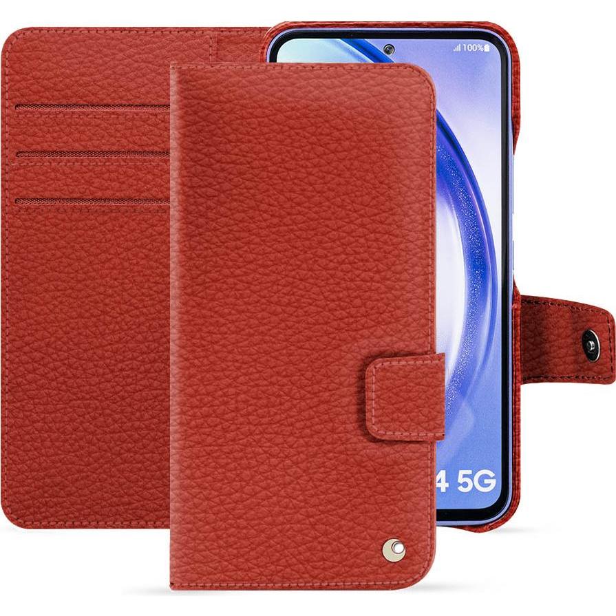 Noreve Lederschutzhülle Samsung Galaxy A54 (Samsung Galaxy A54 5G), Smartphone Hülle, Orange