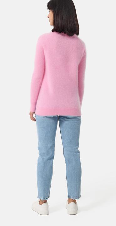 Produktbild Cash-Mere Brushed Kaschmir Rundhals Pullover mit Seitenschlitzen (L)