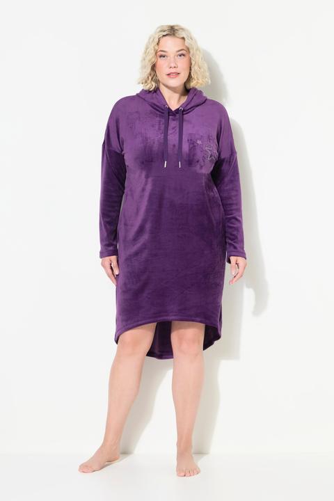 Produktbild Ulla Popken Loungewear-Nickikleid, Kapuze, Langarm, recycelt (46, 48)