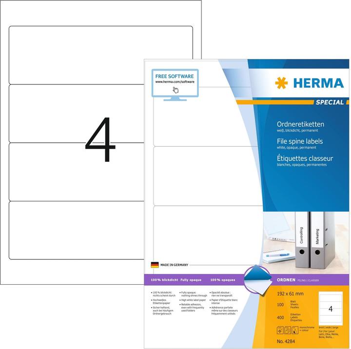 HERMA Folder labels A4