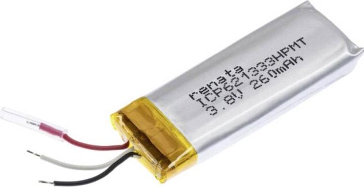 Produktbild Renata ICP621333HPMT Spezial-Akku Prismatisch Kabel LiPo 3.7 V 270 mAh (3.70 V, 270 mAh)
