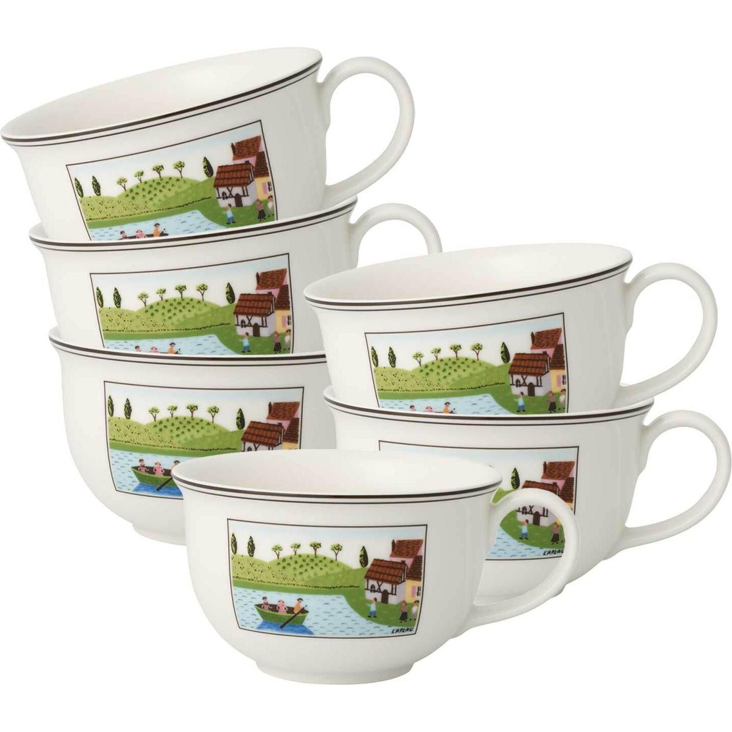 Villeroy & Boch, Tasse, Charm & Breakfast Design Naif Café au lait Obertassen (500 ml, 6 x)