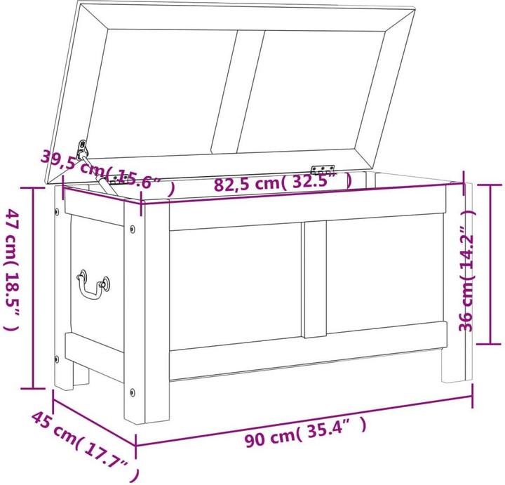 Actual product image vidaXL Jennee (90 x 45 x 47 cm)