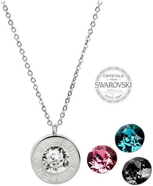 Immagine prodotto Levien Collana 4in1 in acciaio con cristalli intercambiabili (L)