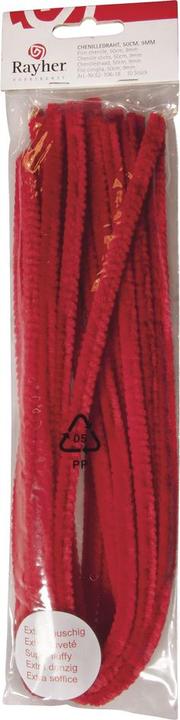 Produktbild Rayher Chenilledraht, rot, 10 Stück (0.50 m)