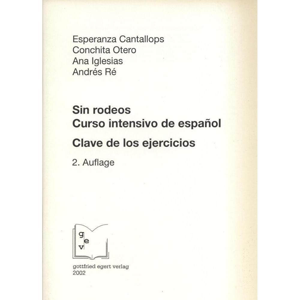 Sin rodeos. Clave de los ejecicios, Schulbücher