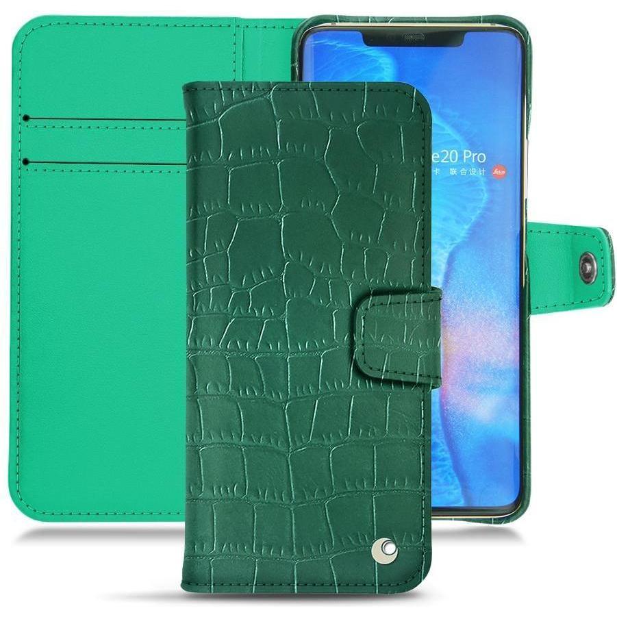 Noreve Lederschutzhülle Wallet (Huawei Mate 20 Pro), Smartphone Hülle, Grün