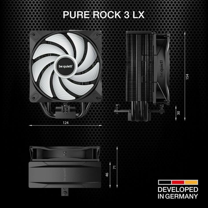 Actual product image be quiet! Pure Rock 3 LX ARGB (154 mm)