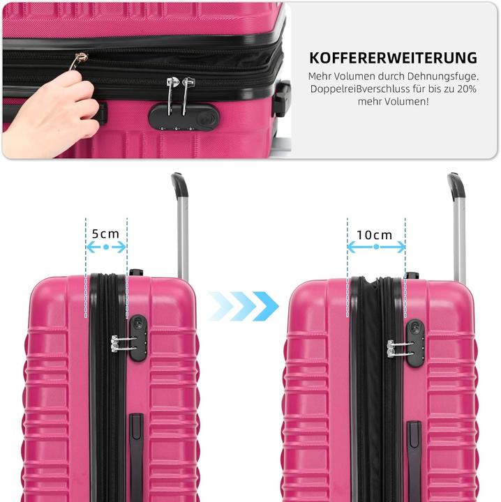 Actual product image Beibye Erweiterbarer Hartschalenkoffer (45 l)