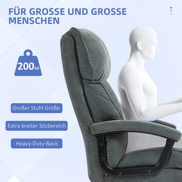 Produktbild Homcom Bürostuhl Polyester Grau