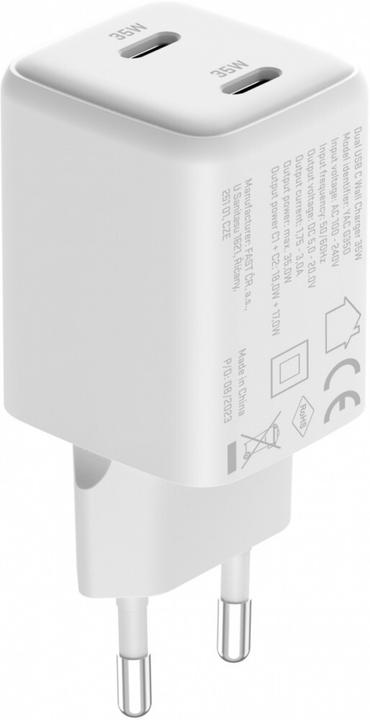 Immagine prodotto Yenkee USB-C Ladegerät 2x18W 3A Power Delivery 3.0 QC3.0 Weiss (35 W, 2 porte)