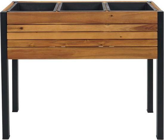 Immagine prodotto Mendler Fioriera HWC-L22, 75x81x30cm per esterni in alluminio acacia, marrone