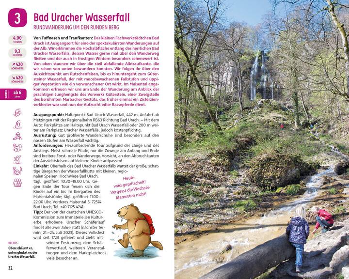 Image du produit Erlebniswandern mit Kindern Schwäbische Alb West (Allemand, Marcel Gisler, 2023)