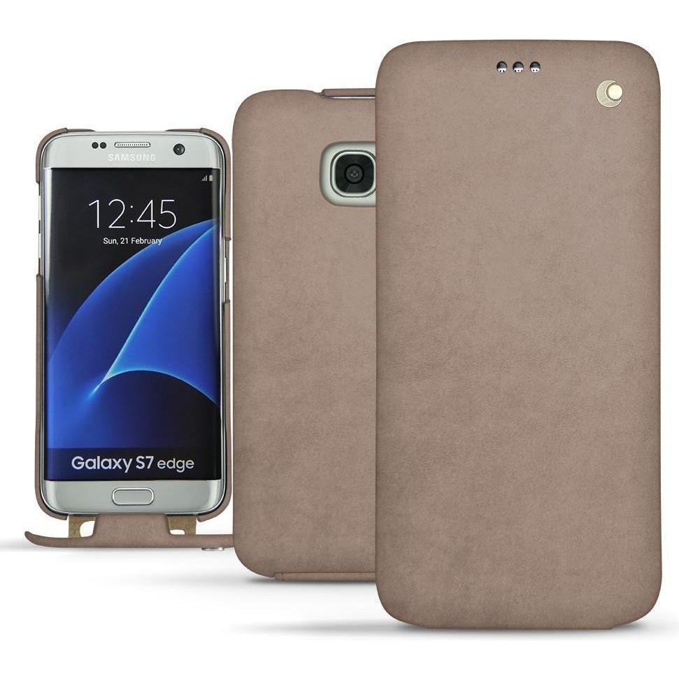 Thumbnail - Noreve Lederschutzhülle vertikal (Samsung Galaxy S7 Edge), Smartphone Hülle, Beige